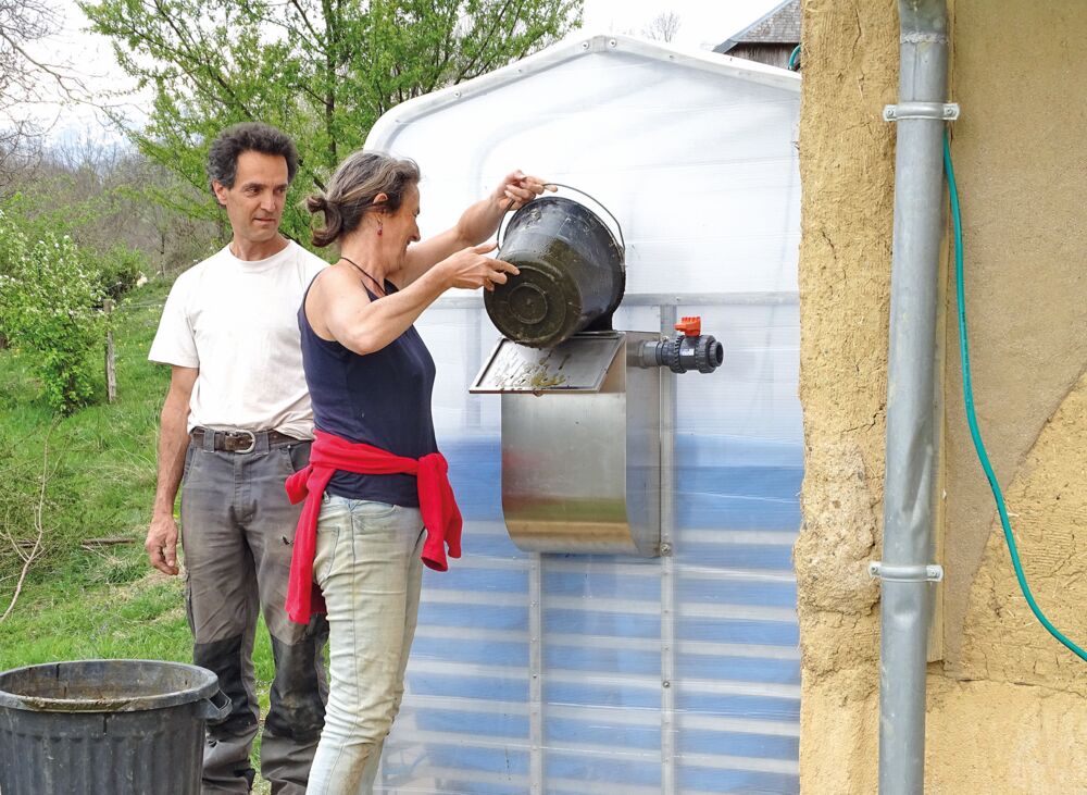 Premier essai de remplissage de biomasse par Sandrine et Pierlo