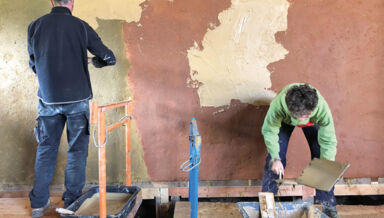 ecorce formation enduit terre sur BDP - Credit Ecorce ecorce formation enduit terre sur BDP - Credit Ecorce