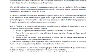 TERRE DE LIENS offre emploi