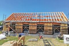 Charpente sur paille porteuse Telgruc sur mer-c-Morgan le goff Charpente sur paille porteuse Telgruc sur mer-c-Morgan le goff